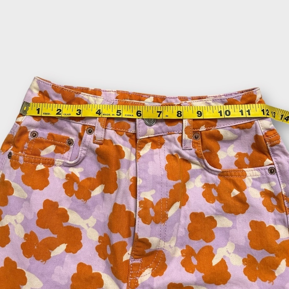 Zara Floral Orange and Pink Women's Shorts - Picture 4 of 4